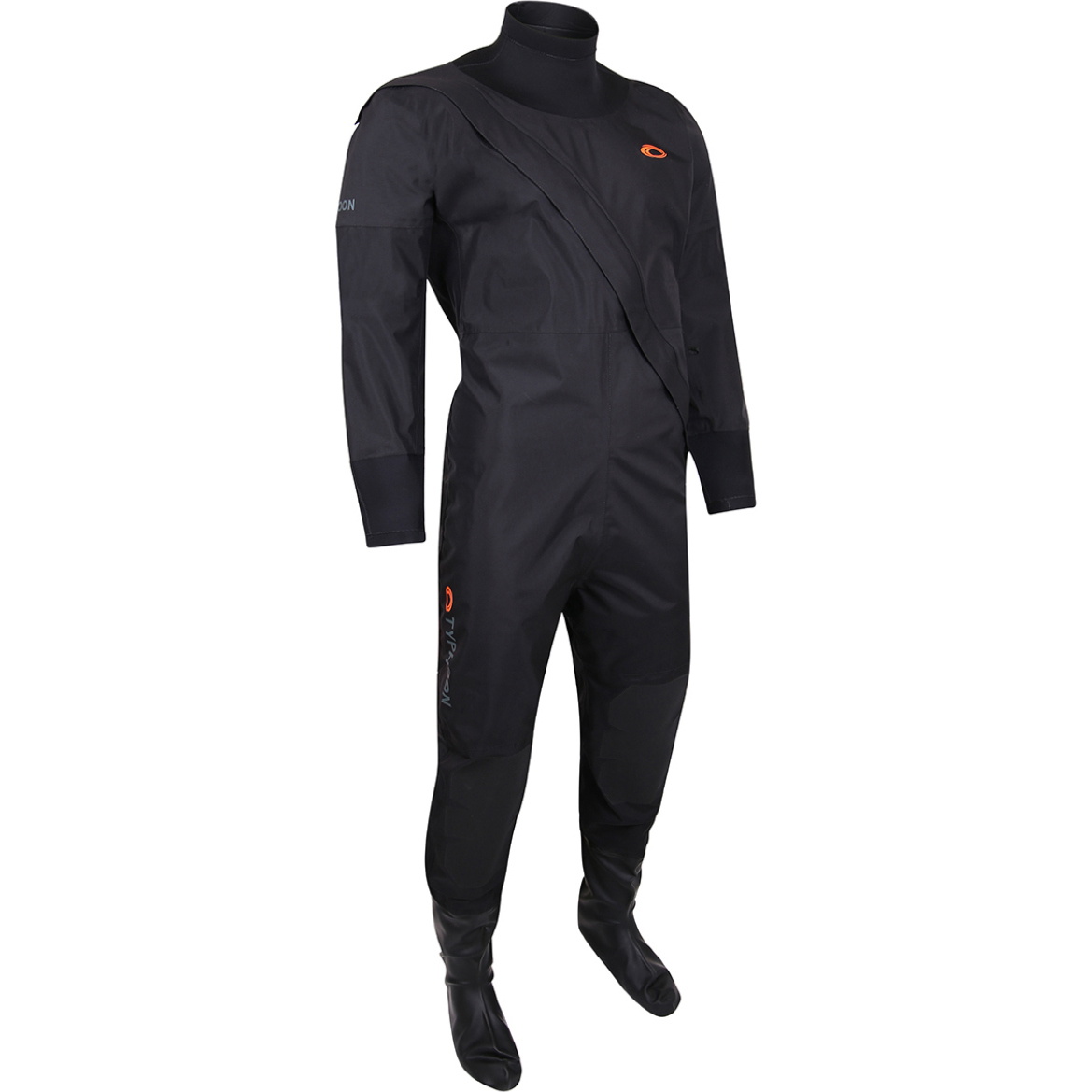 2025 Typhoon Unisex Runswick Front Entry Drysuit 100194 - Black